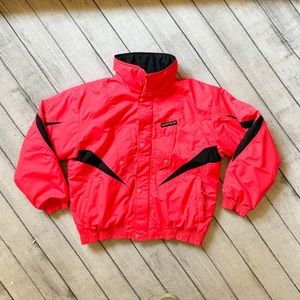 Vintage Sun Ice Women’s Ski Coat, Sz. S, DayGlo Pink with Black, EUC!